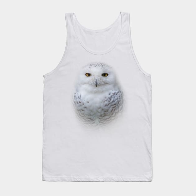 A Serene Snowy Owl Tank Top by walkswithnature